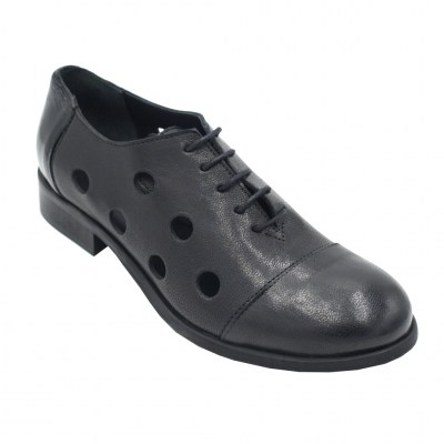 Angela Calzature  Shoes black leather heel 2 cm
