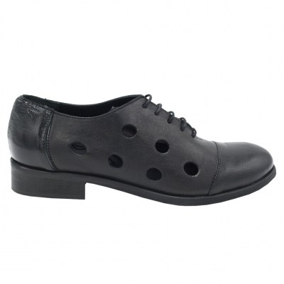 Angela Calzature  Shoes black leather heel 2 cm