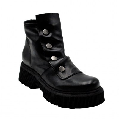 Angela Calzature  Shoes black leather heel 3 cm