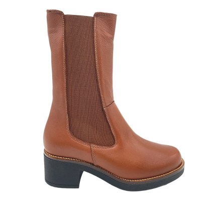 SUSIMODA  Shoes marrone leather heel 5 cm