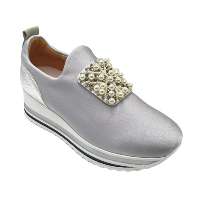 COMART calzaturificio  Shoes Grey Fabric heel 4 cm