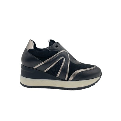 MELLUSO sneakers in pelle colore nero tacco medio 4-7 cm   made in italy 34 donna numeri speciali    