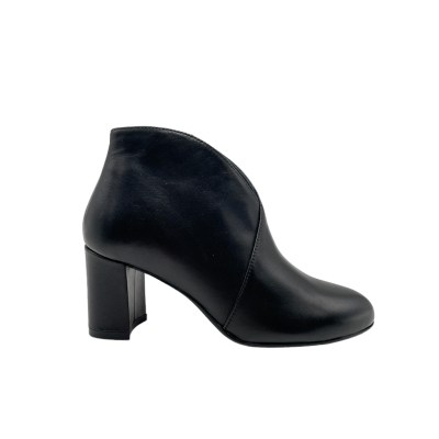MELLUSO stivali alla caviglia in pelle colore nero tacco medio 4-7 cm   donna made in italy 33,34 numeri speciali    