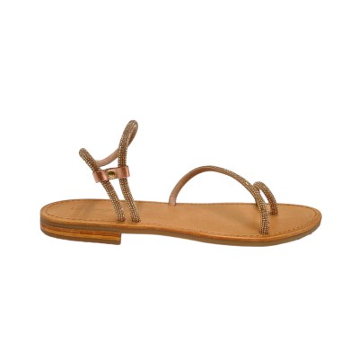 Les Tropeziennes sandali in pelle colore beige tacco basso 1-4 cm   semplicità, qualità e raffinatezza     