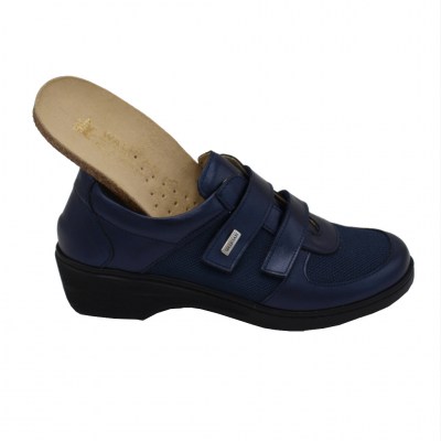 SUSIMODA standard numbers Shoes Blue leather heel 2 cm