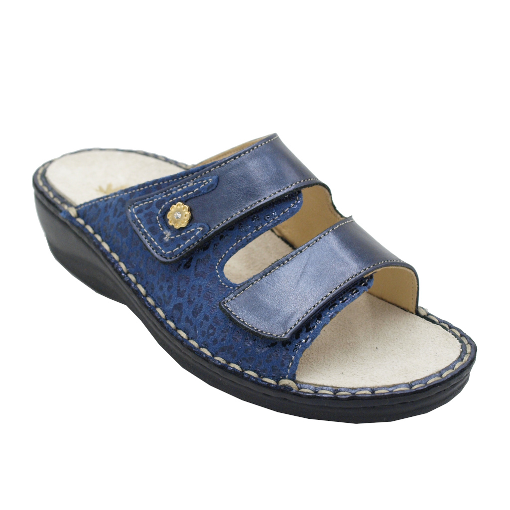 SUSIMODA  Shoes Blue leather heel 3 cm