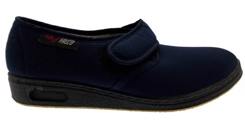 GavigaFalco 193 pantofola a strappo cotone elasticizzato blu piedi gonfi