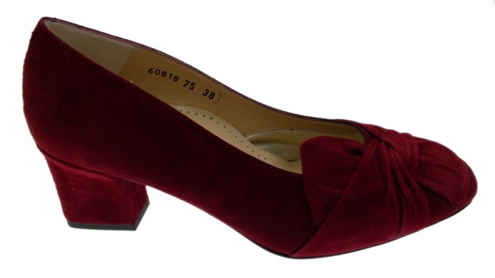 Loren 60818  decolté  bordeaux con rouge ortopedica predisposta plantare