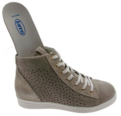 Loren C3689 scarpa donna sneaker ortopedica tortora