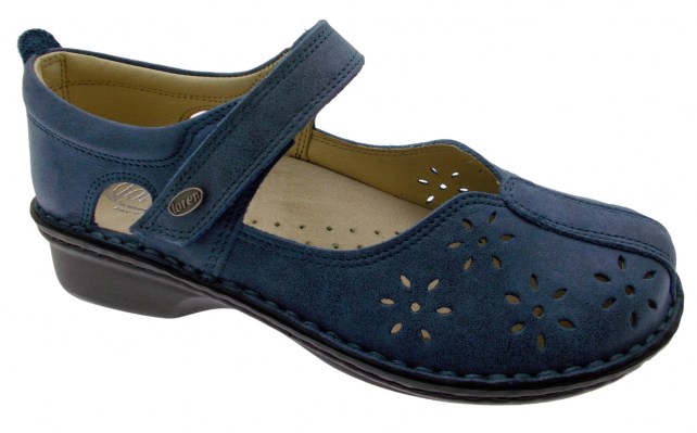 CALZATURIFICIO LOREN M2313  ballerina blue jeans avio  ortopedica plantare