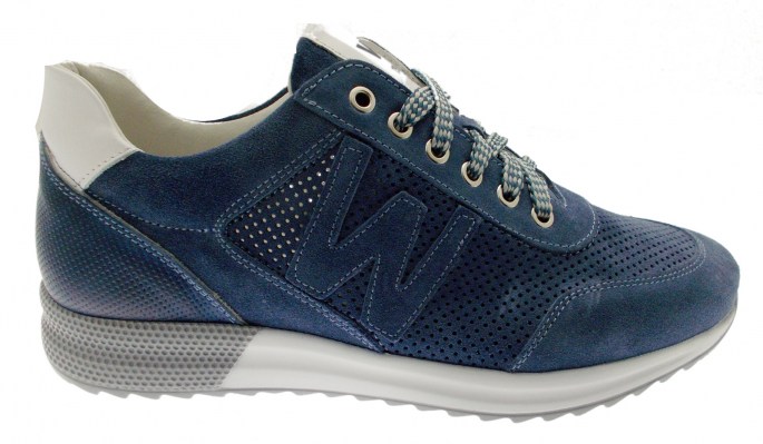 Melluso Walk Techno Sneaker Uomo Camoscio blue jeans U16201