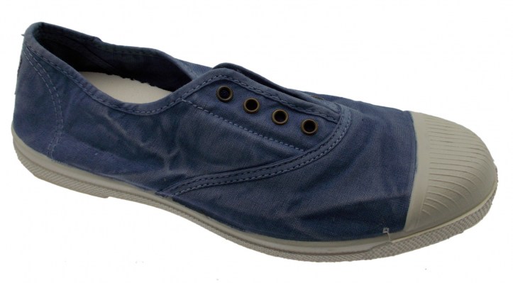 NATURAL WORLD ECO scarpa in cotone blue  jeans 102E 690 celeste Old Lavanda
