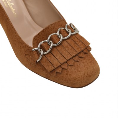 Angela Calzature standard numbers Shoes marrone leather heel 5 cm
