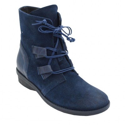 Angela Calzature standard numbers Shoes Blue chamois heel 1 cm