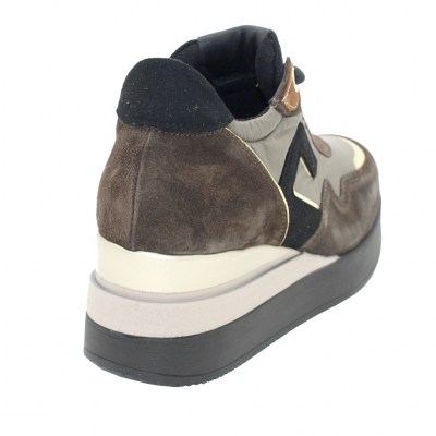 COMART calzaturificio sneakers in tessuto colore marrone tacco medio 4-7 cm    numeri standard    