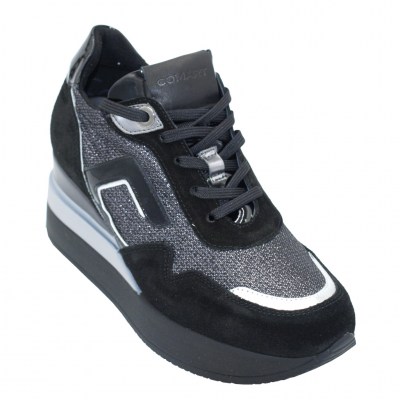 COMART calzaturificio sneakers in tessuto colore nero tacco medio 4-7 cm    numeri standard    