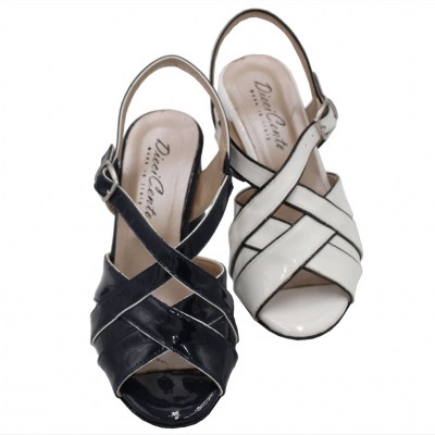 Angela Calzature Numeri Speciali sandali in vernice colore bianco tacco alto 8-11 cm   Numero 34 numeri speciali numero 34   