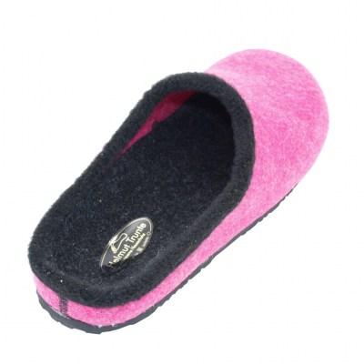 HELMUT TRUNTE pantofole ciabatte in lana cotta colore fuxia tacco piatto fino a 1 cm   nr 42,43,44,45,46 numeri speciali    