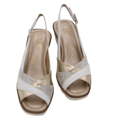 Angela Calzature Numeri Speciali sandali in pelle colore beige tacco basso 1-4 cm   Numeri 33/34/42/43 Donna numeri speciali    