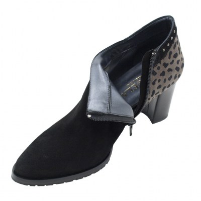 Angela Calzature stivaletti in camoscio colore nero tacco medio 4-7 cm   nr 36, 37, 38, 41, 43 numeri speciali    