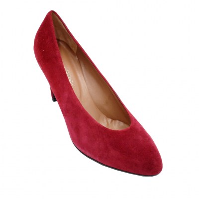 Angela Calzature Numeri Speciali special numbers Shoes bordeaux chamois heel 7 cm