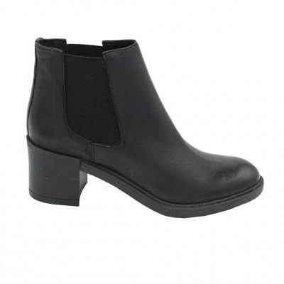 Angela Calzature standard numbers Shoes black leather heel 6 cm