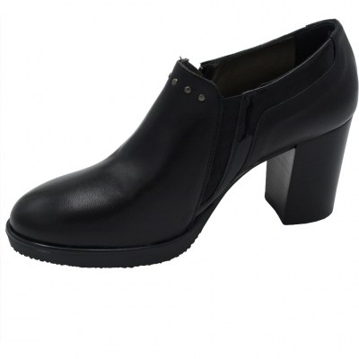 Confort standard numbers Shoes black leather heel 7 cm