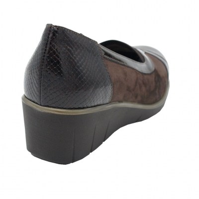 Confort standard numbers Shoes marrone chamois heel 4 cm