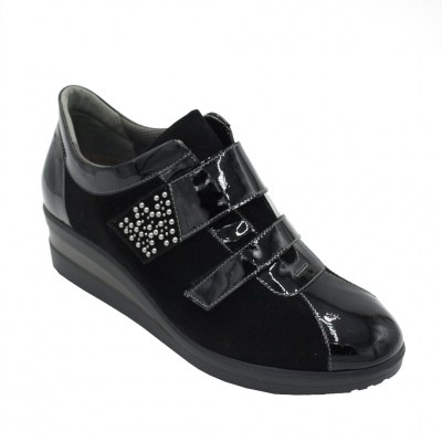 MELLUSO sneakers in camoscio colore nero tacco medio 4-7 cm    numeri standard    