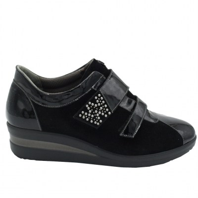 MELLUSO sneakers in camoscio colore nero tacco medio 4-7 cm    numeri standard    