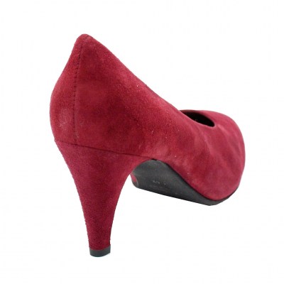 Angela Calzature Numeri Speciali special numbers Shoes bordeaux chamois heel 7 cm