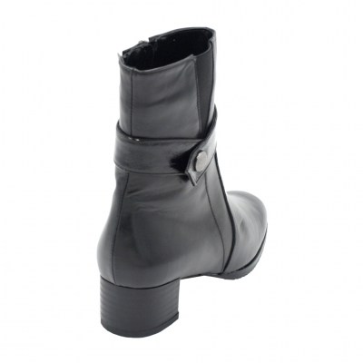 Soffice Sogno stivaletti in pelle colore nero tacco medio 4-7 cm    numeri standard    