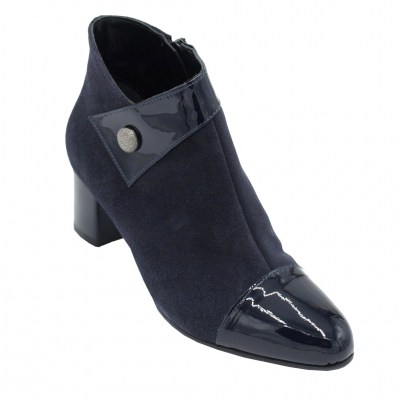 Soffice Sogno standard numbers Shoes Blue chamois heel 5 cm