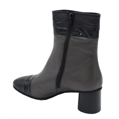 Angela Calzature standard numbers Shoes black leather heel 5 cm