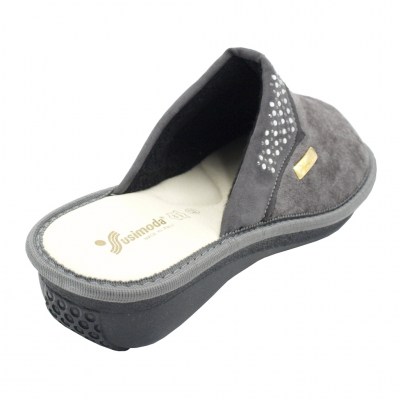 SUSIMODA pantofole ciabatte in tessuto colore grigio tacco basso 1-4 cm   n.42 numeri speciali    