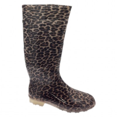 STIVALE GOMMA fantasia animalier leopardo