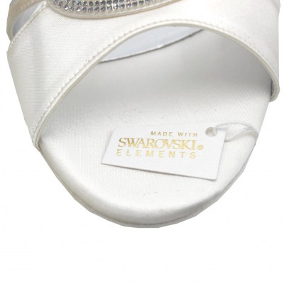 Angela calzature Sposa sandali in raso colore bianco tacco basso 1-4 cm   fino al n.42 numeri standard    