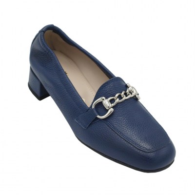 Angela Calzature Numeri Speciali  Shoes Blue leather heel 3 cm