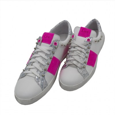 Angela Calzature Numeri Speciali  Shoes White leather heel 0 cm