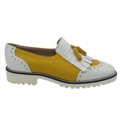 Angela Calzature Numeri Speciali  Shoes Yellow leather heel 2 cm
