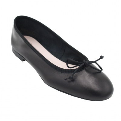 Angela Calzature ballerine in pelle colore nero tacco basso 1-4 cm   fino al n.42     