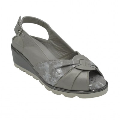 Angela Calzature Numeri Speciali sandali in pelle colore grigio tacco basso 1-4 cm   numeri  33 e 34 donna     