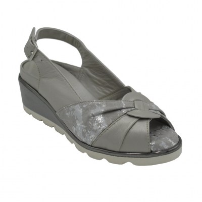 Angela Calzature Numeri Speciali  Shoes Grey leather heel 3 cm