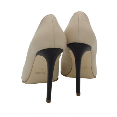Angela Calzature Numeri Speciali  Shoes Beige leather heel 11 cm