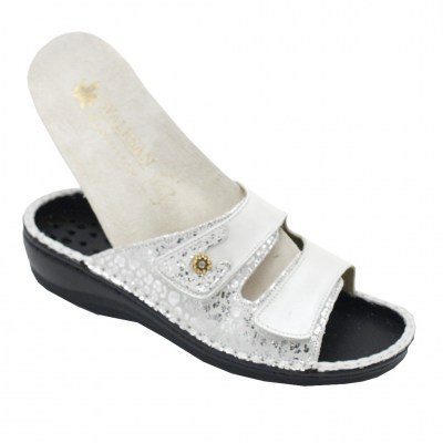 SUSIMODA  Shoes Silver leather heel 3 cm