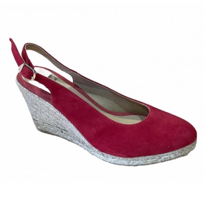 Toni Pons BARNA sandalo chiuso rosso zeppa in corda espadrillas SLING BACK