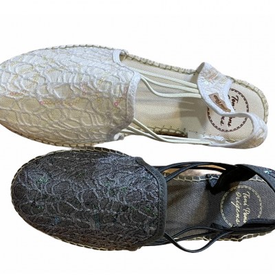 Toni Pons NOA ZB scarpa sandalo donna in corda pizzo grigio espadrillas