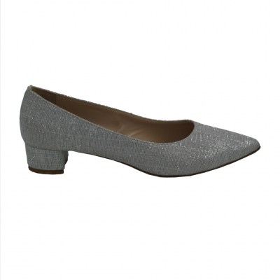 Angela Calzature Elegance  Shoes Silver tessuto galassia heel 3 cm