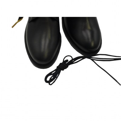 FRAU  Shoes black leather heel 3 cm