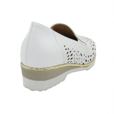 Angela Calzature mocassini in pelle colore bianco tacco basso 1-4 cm   33,34 DONNA numeri speciali    